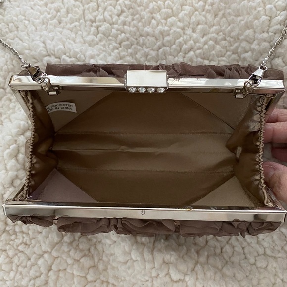 Sequin Design w/ Flowers Clutch - Picture 2 of 6